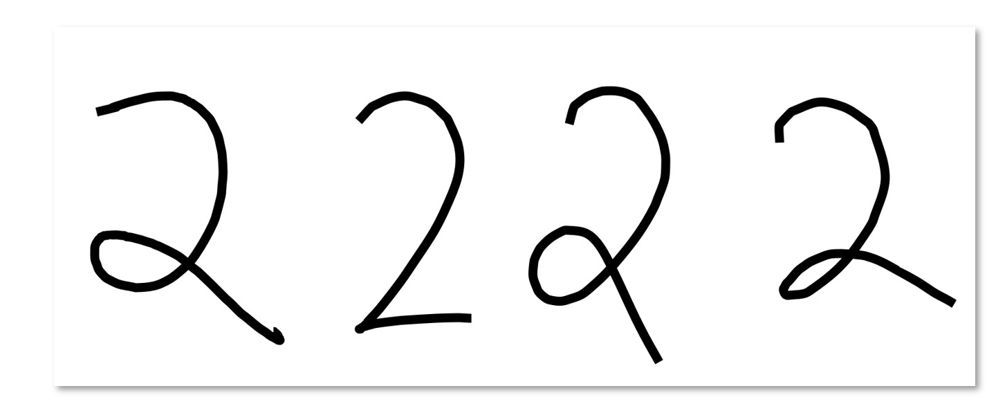 hand-written digit 2